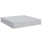 vidaXL Ράφια Τοίχου 2 τεμ. Γκρι Σκυροδέματος 23x23,5x3,8 εκ. MDF