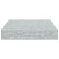 vidaXL Ράφια Τοίχου 2 τεμ. Γκρι Σκυροδέματος 23x23,5x3,8 εκ. MDF