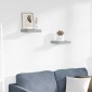 vidaXL Ράφια Τοίχου 2 τεμ. Γκρι Σκυροδέματος 23x23,5x3,8 εκ. MDF