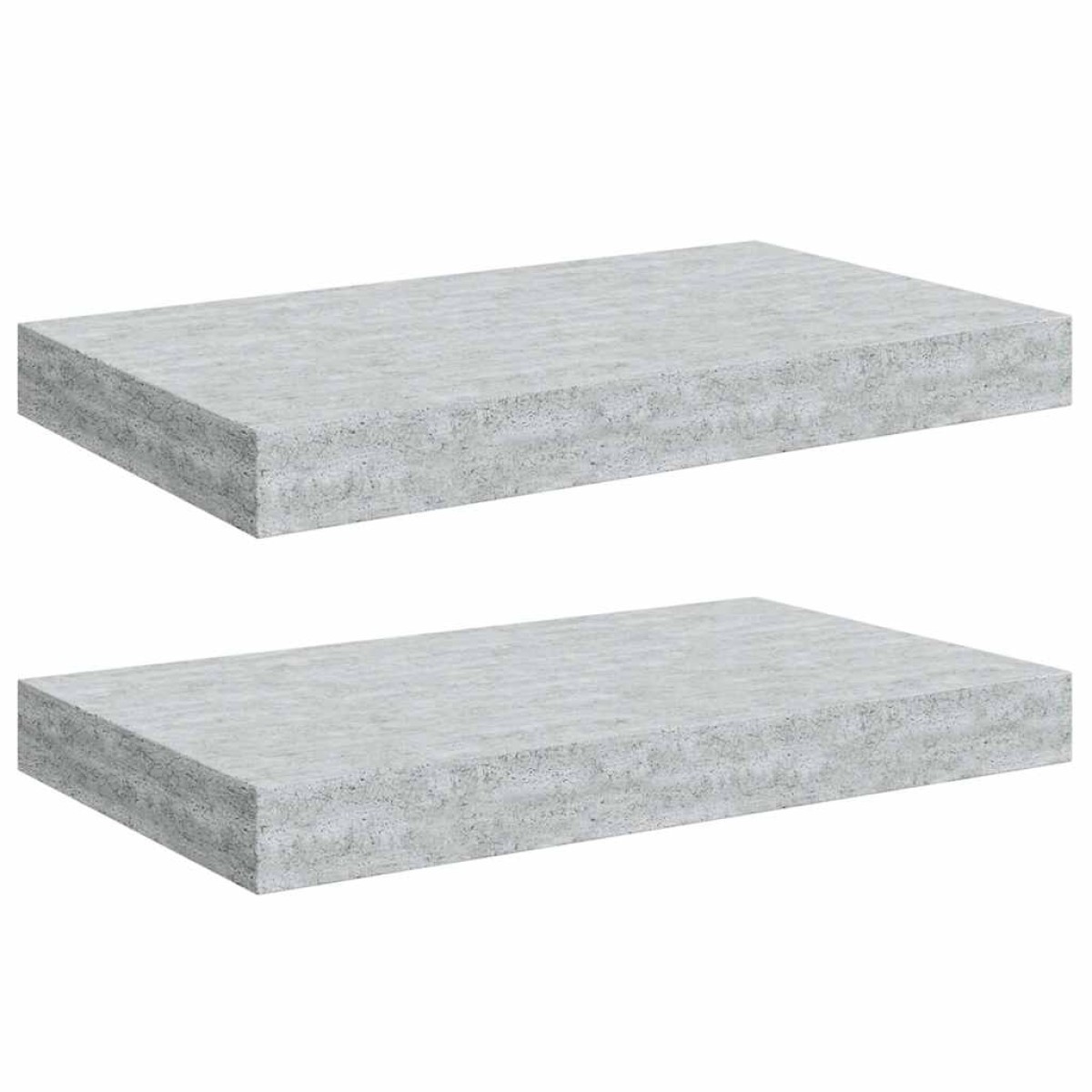 vidaXL Ράφια Τοίχου 2 τεμ. Γκρι Σκυροδέματος 40x23x3,8 εκ. MDF