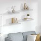 vidaXL Ράφια Τοίχου 4 τεμ. Γκρι Σκυροδέματος 40 x 23 x 3,8 εκ. MDF
