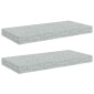 vidaXL Ράφια Τοίχου 2 τεμ. Γκρι Σκυροδέματος 50x23x3,8 εκ. MDF