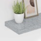 vidaXL Ράφια Τοίχου 2 τεμ. Γκρι Σκυροδέματος 60 x 23,5 x 3,8 εκ. MDF