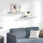 vidaXL Ράφια Τοίχου 2 τεμ. Γκρι Σκυροδέματος 60 x 23,5 x 3,8 εκ. MDF