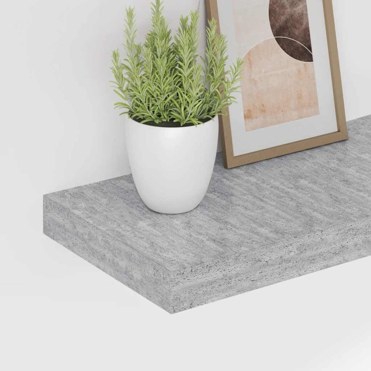 vidaXL Ράφια Τοίχου 4 τεμ. Γκρι Σκυροδέματος 60 x 23,5 x 3,8 εκ. MDF