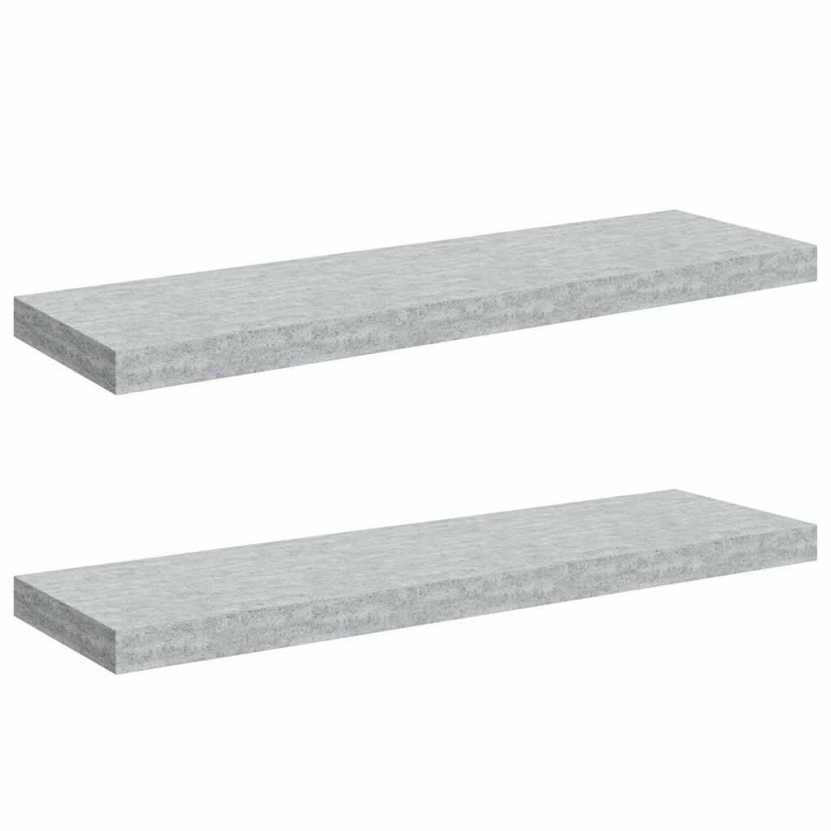 vidaXL Ράφια Τοίχου 2 τεμ. Γκρι Σκυροδέματος 80x23,5x3,8 εκ. MDF