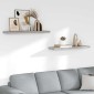 vidaXL Ράφια Τοίχου 2 τεμ. Γκρι Σκυροδέματος 90 x 23,5 x 3,8 εκ. MDF