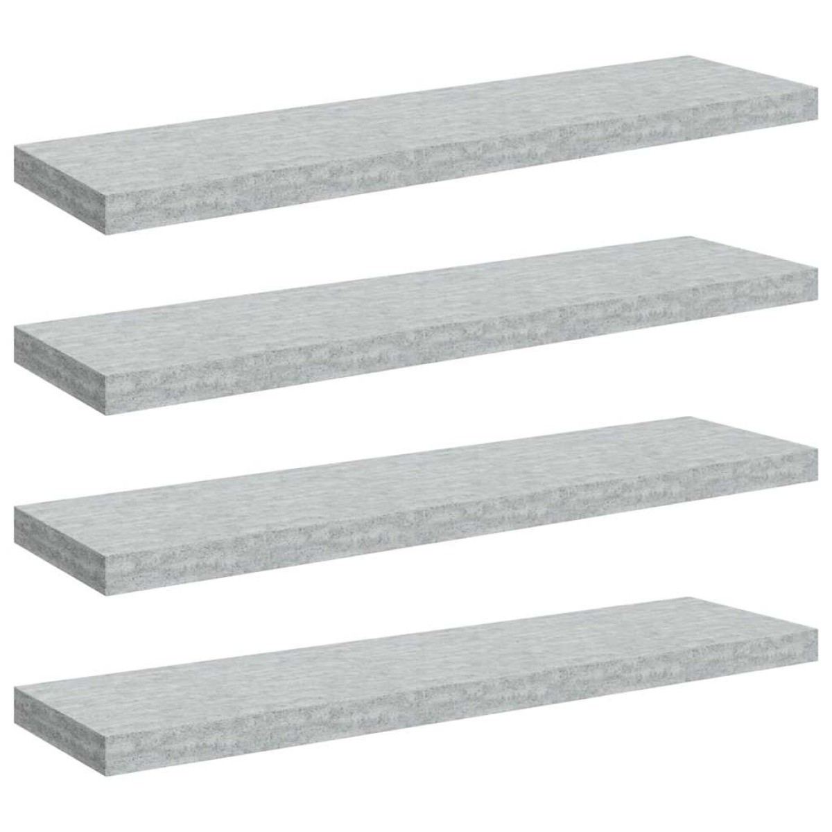 vidaXL Ράφια Τοίχου 4 τεμ. Γκρι Σκυροδέματος 90 x 23,5 x 3,8 εκ. MDF