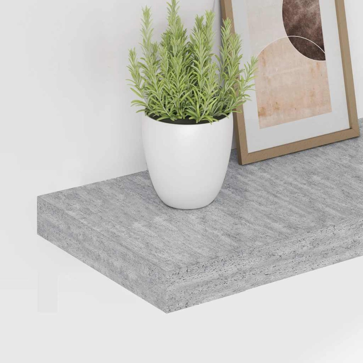 vidaXL Ράφια Τοίχου 4 τεμ. Γκρι Σκυροδέματος 90 x 23,5 x 3,8 εκ. MDF