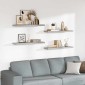 vidaXL Ράφια Τοίχου 4 τεμ. Γκρι Σκυροδέματος 90 x 23,5 x 3,8 εκ. MDF