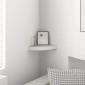 vidaXL Ράφι Τοίχου Γωνιακό Δρυς/Λευκό 25 x 25 x 3,8 εκ από MDF