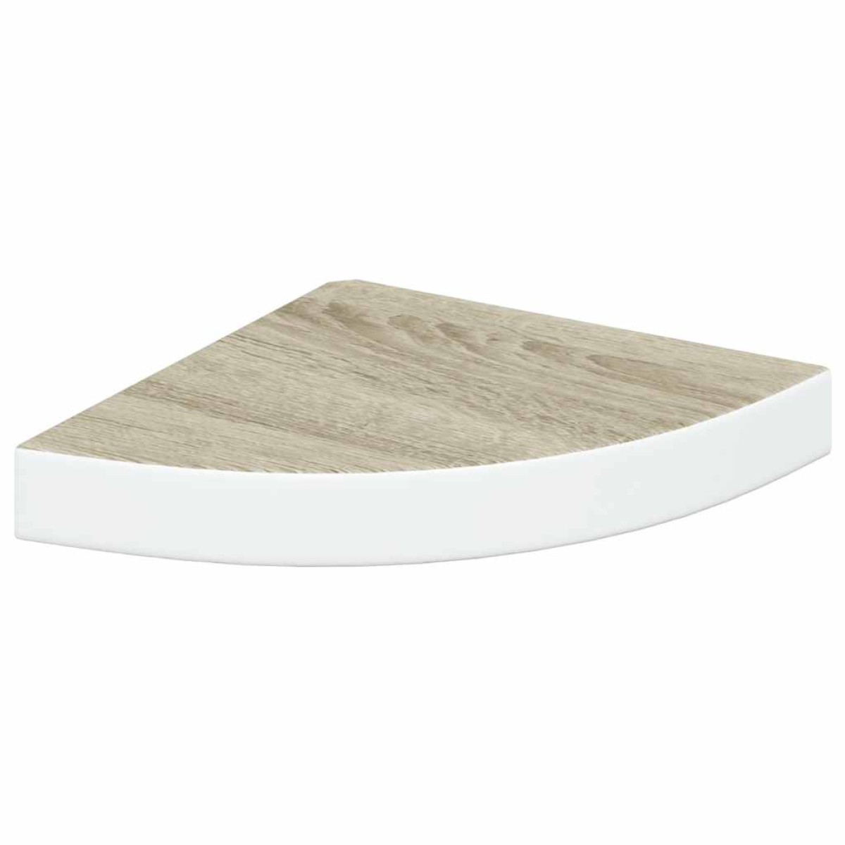 vidaXL Ράφια Τοίχου Γωνιακά 2 τεμ. Δρυς/Λευκό 25 x 25 x 3,8 εκ από MDF