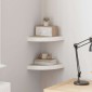 vidaXL Ράφια Τοίχου Γωνιακά 2 τεμ. Δρυς/Λευκό 25 x 25 x 3,8 εκ από MDF