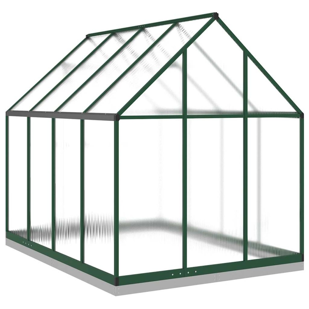 vidaXL Θερμοκήπιο με Πλαίσιο Βάσης Πράσινο 224x169x202 εκ. Αλουμινίου