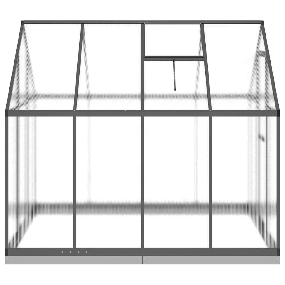 vidaXL Θερμοκήπιο με Πλαίσιο Βάσης Ανθρακί 224x169x202 εκ. Αλουμινίου