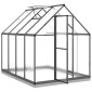 vidaXL Θερμοκήπιο με Πλαίσιο Βάσης Ανθρακί 224x169x202 εκ. Αλουμινίου
