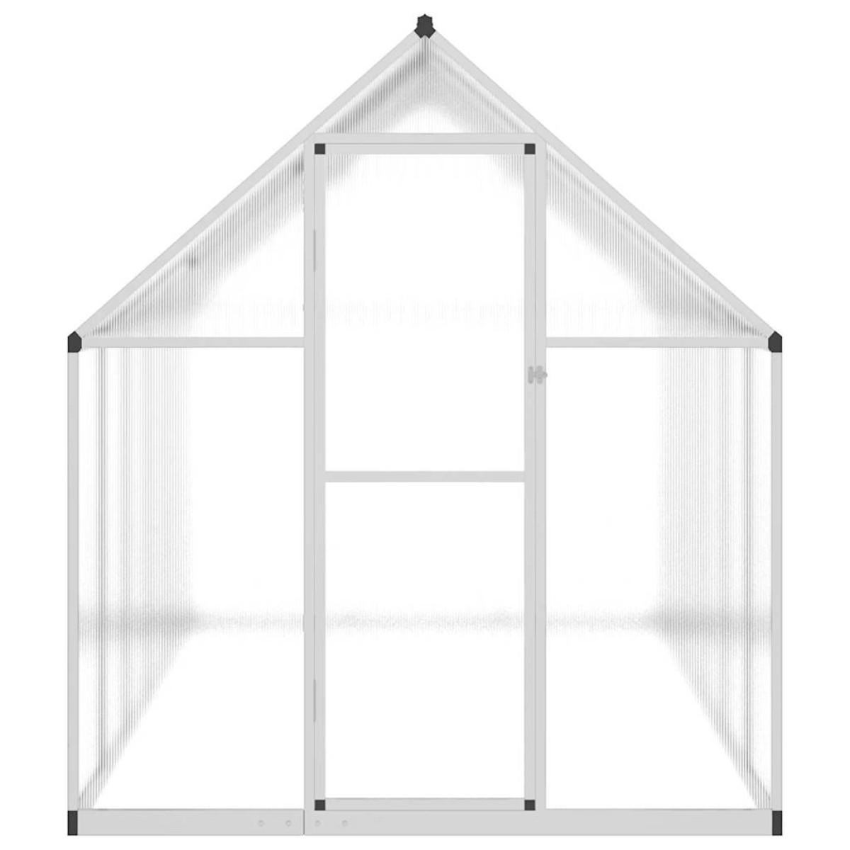 vidaXL Θερμοκήπιο με Πλαίσιο Βάσης Ασημί 334x169x195 εκ. Αλουμινίου