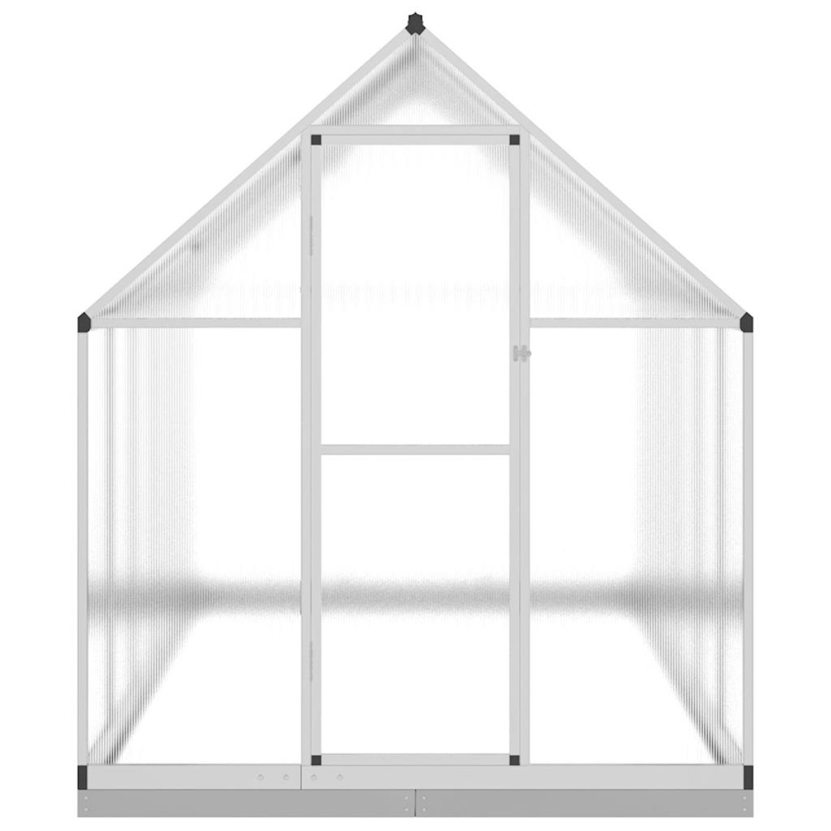 vidaXL Θερμοκήπιο με Πλαίσιο Βάσης Ασημί 334x169x202 εκ. Αλουμινίου