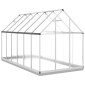 vidaXL Θερμοκήπιο με Πλαίσιο Βάσης Ασημί 334x169x202 εκ. Αλουμινίου