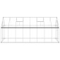 vidaXL Θερμοκήπιο με Πλαίσιο Βάσης Ασημί 445x169x195 εκ. Αλουμινίου