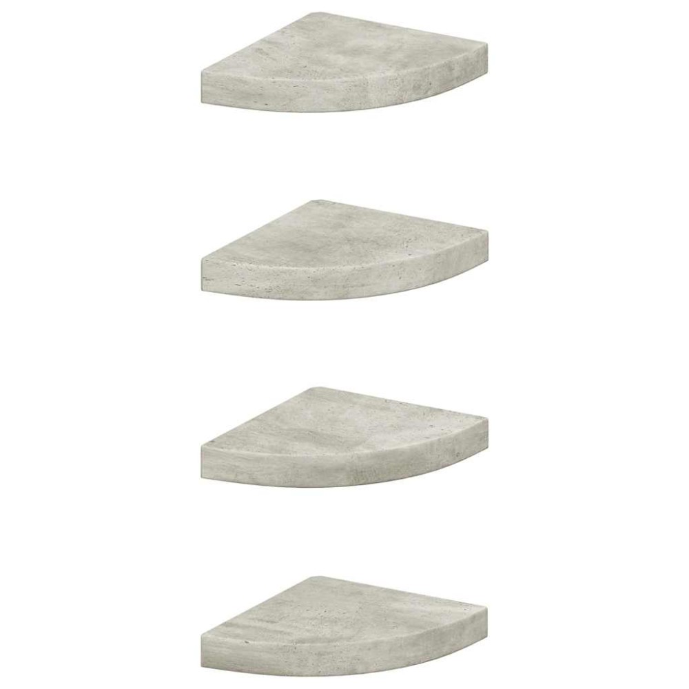 vidaXL Ράφια Τοίχου Γωνιακά 4 τεμ. Δρυς/Λευκό 25 x 25 x 3,8 εκ από MDF
