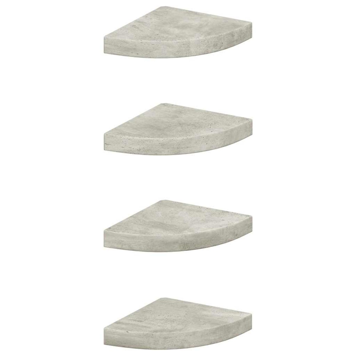vidaXL Ράφια Τοίχου Γωνιακά 4 τεμ. Δρυς/Λευκό 25 x 25 x 3,8 εκ από MDF