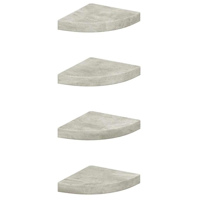 vidaXL Ράφια Τοίχου Γωνιακά 4 τεμ. Δρυς/Λευκό 25 x 25 x 3,8 εκ από MDF