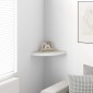 vidaXL Ράφι Τοίχου Γωνιακό Δρυς/Λευκό 35x35x3,8 εκ από MDF