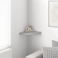 vidaXL Ράφι Τοίχου Γωνιακό Γκρι Σκυροδέματος 35x35x3,8 εκ από MDF
