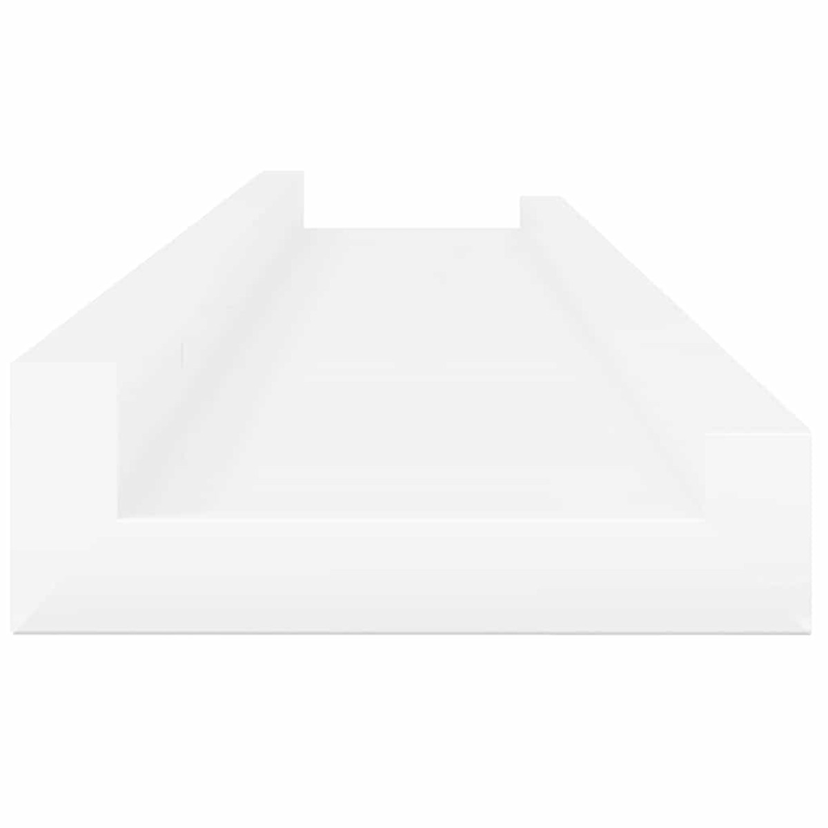 vidaXL Ράφια Τοίχου 2 τεμ. Γυαλιστερό Λευκό 60 x 9 x 3 εκ.