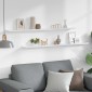 vidaXL Ράφια Τοίχου 2 τεμ. Γυαλιστερό Λευκό 115 x 9 x 3 εκ.