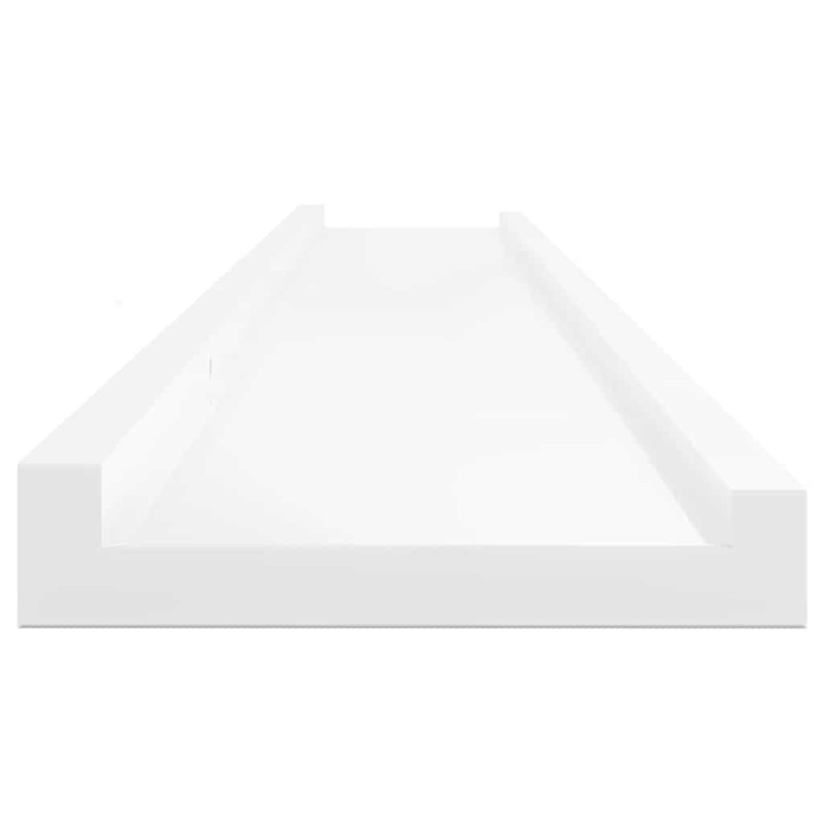 vidaXL Ράφια Τοίχου 2 τεμ. Γυαλιστερό Λευκό 115 x 9 x 3 εκ.