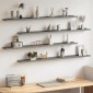 vidaXL Ράφια Τοίχου 4 τεμ. Γκρι 115 x 9 x 3 εκ.