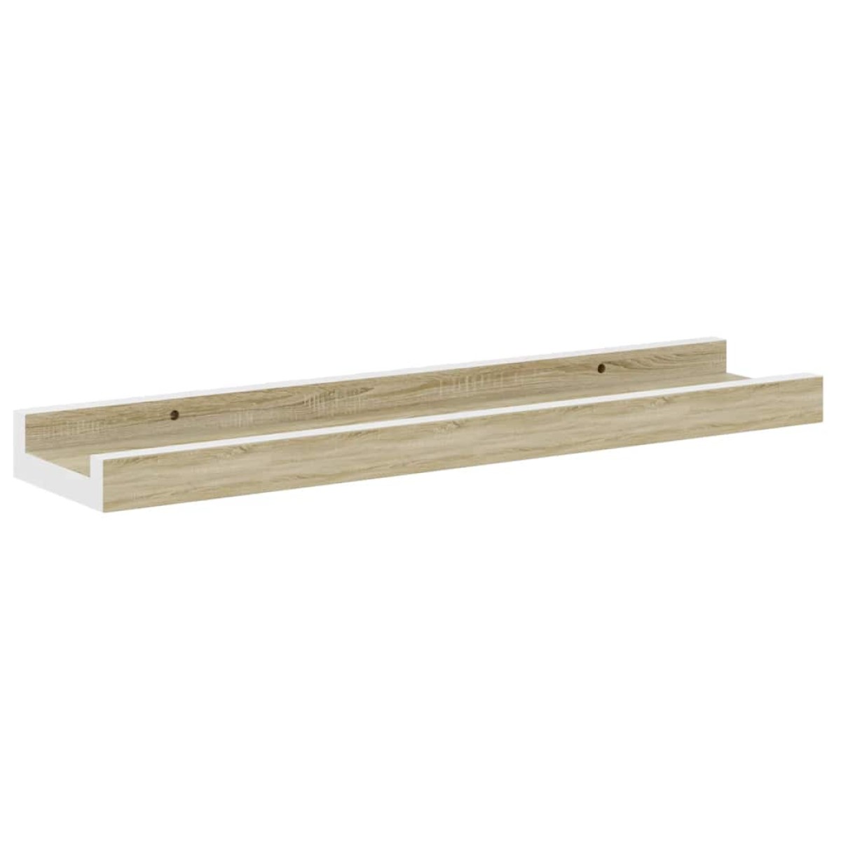 vidaXL Ράφια Τοίχου 2 τεμ. Λευκό και Sonoma Δρυς 40 x 9 x 3 εκ.