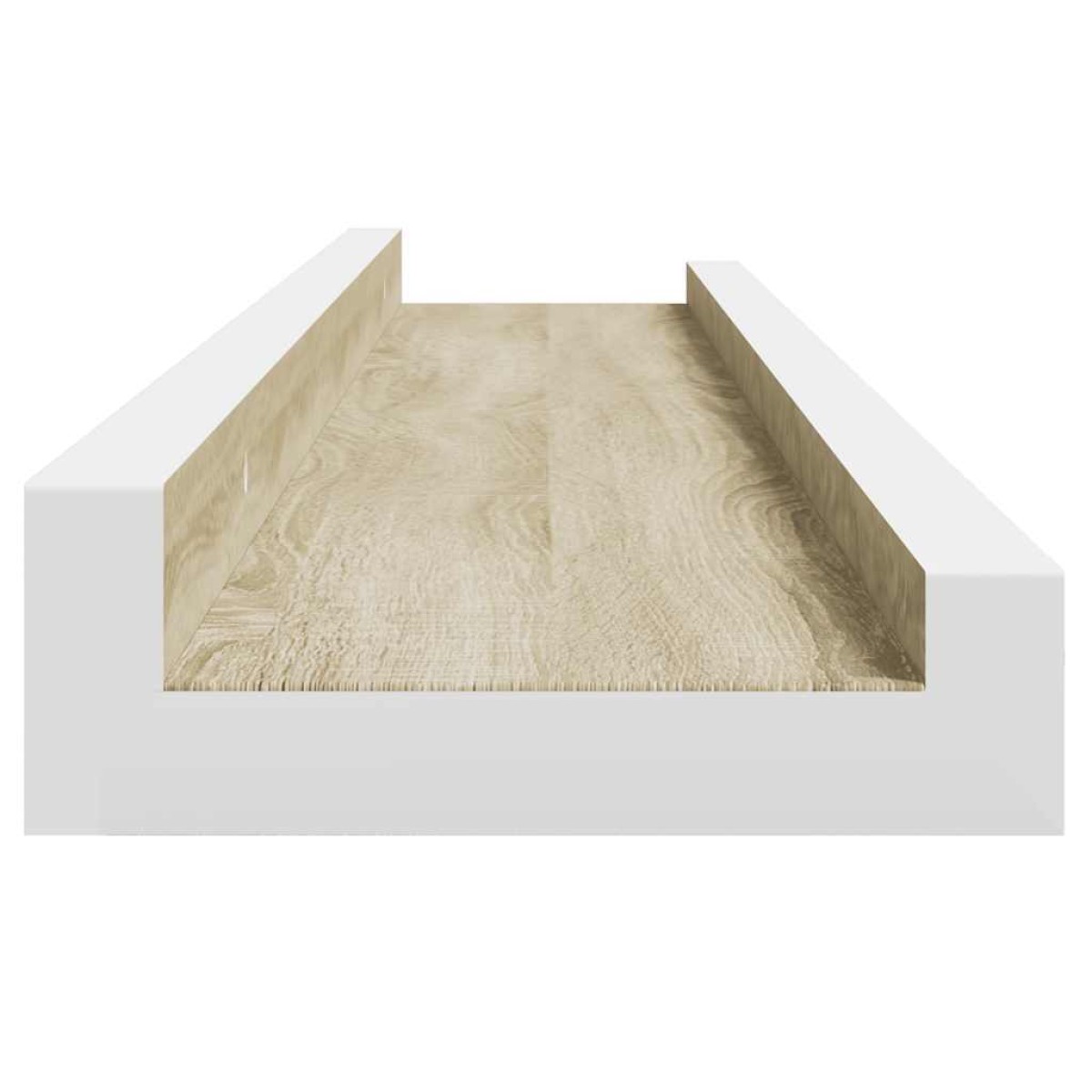 vidaXL Ράφια Τοίχου 2 τεμ. Λευκό και Sonoma Δρυς 60 x 9 x 3 εκ.