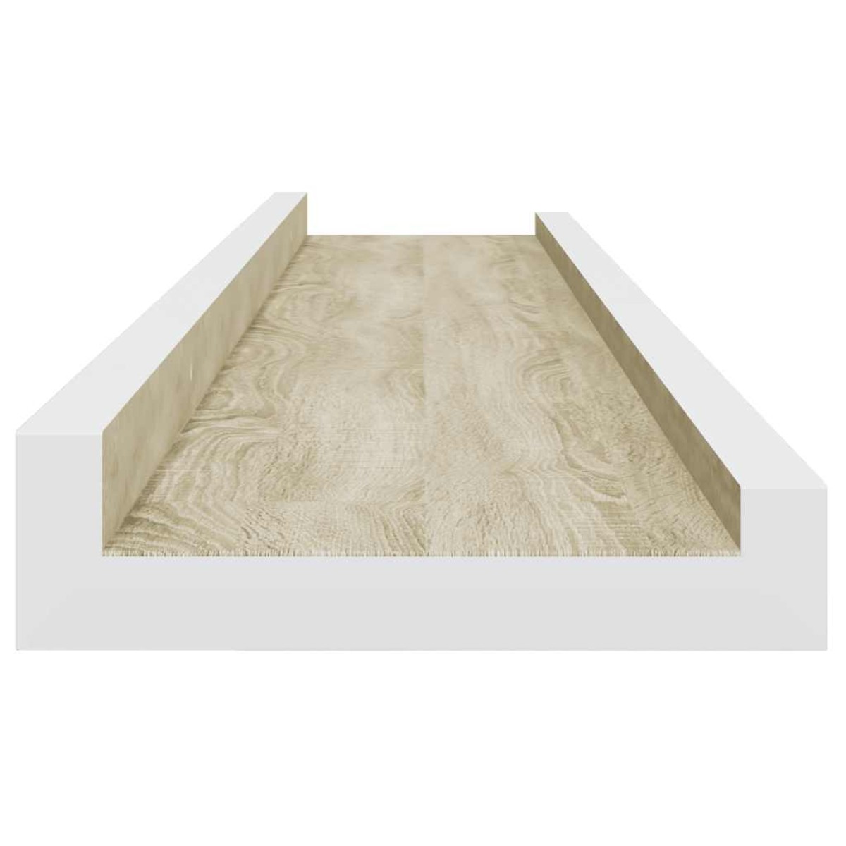 vidaXL Ράφια Τοίχου 2 τεμ. Λευκό και Sonoma Δρυς 80 x 9 x 3 εκ.