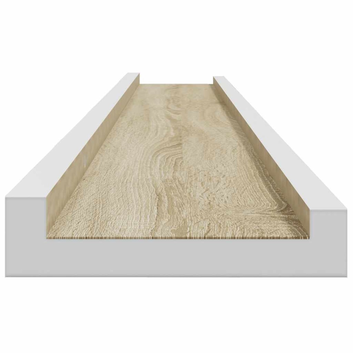 vidaXL Ράφια Τοίχου 2 τεμ. Λευκό και Sonoma Δρυς 100 x 9 x 3 εκ.