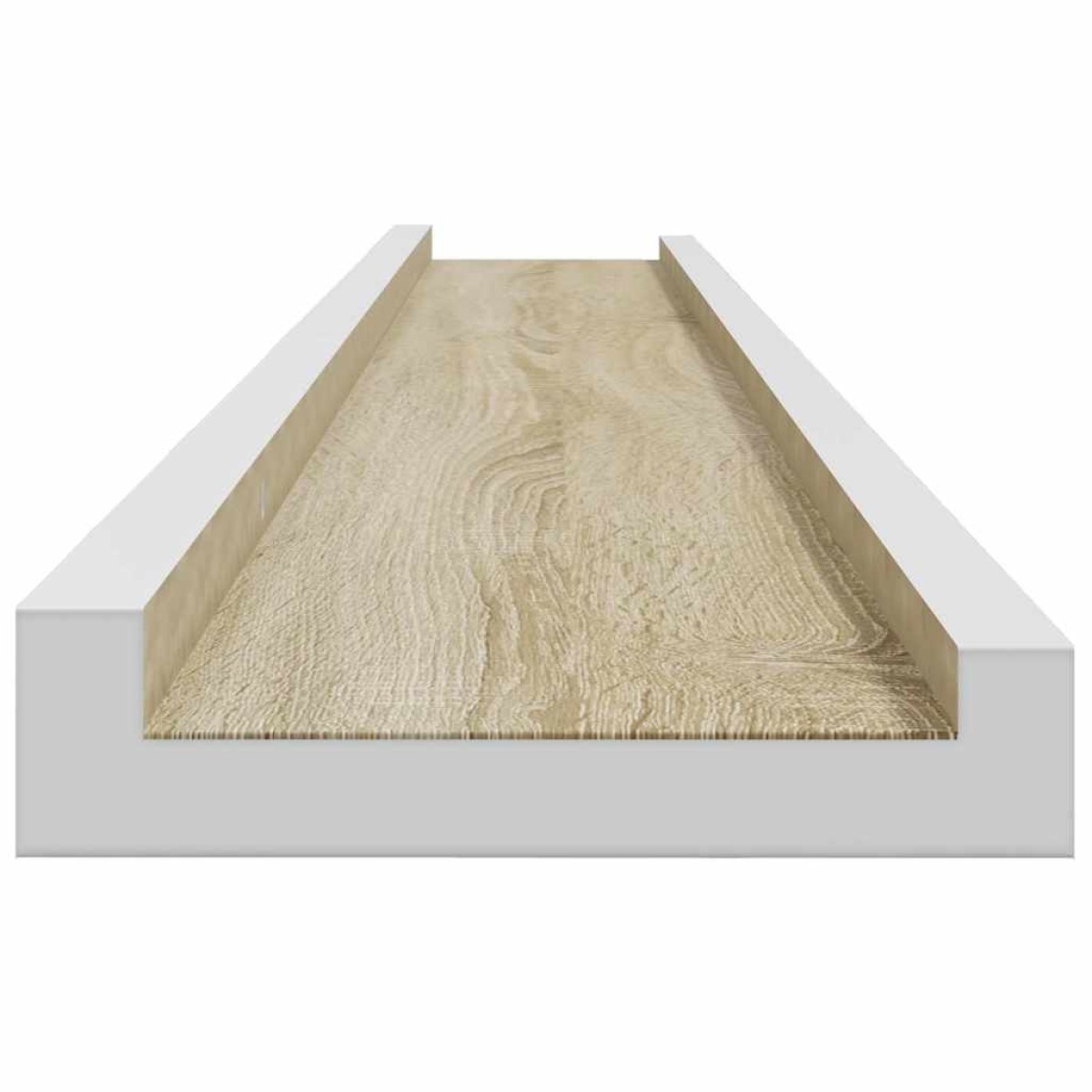 vidaXL Ράφια Τοίχου 2 τεμ. Λευκό και Sonoma Δρυς 115 x 9 x 3 εκ.