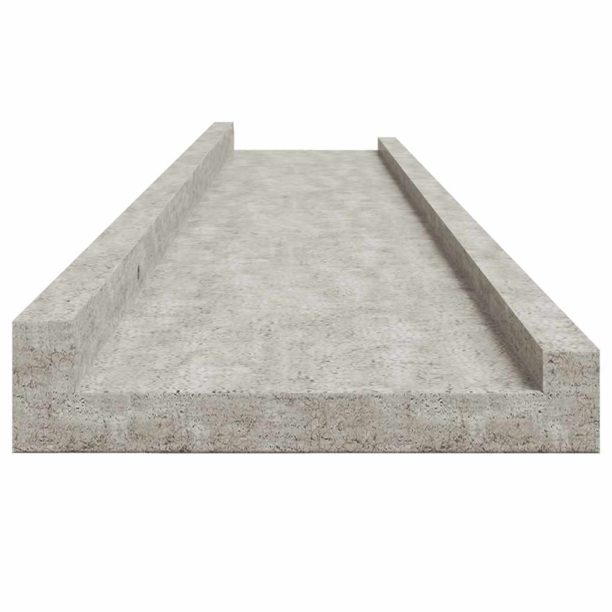 vidaXL Ράφια Τοίχου 2 τεμ. Γκρι Σκυροδέματος 100 x 9 x 3 εκ.