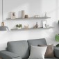 vidaXL Ράφια Τοίχου 2 τεμ. Γκρι Σκυροδέματος 115 x 9 x 3 εκ.