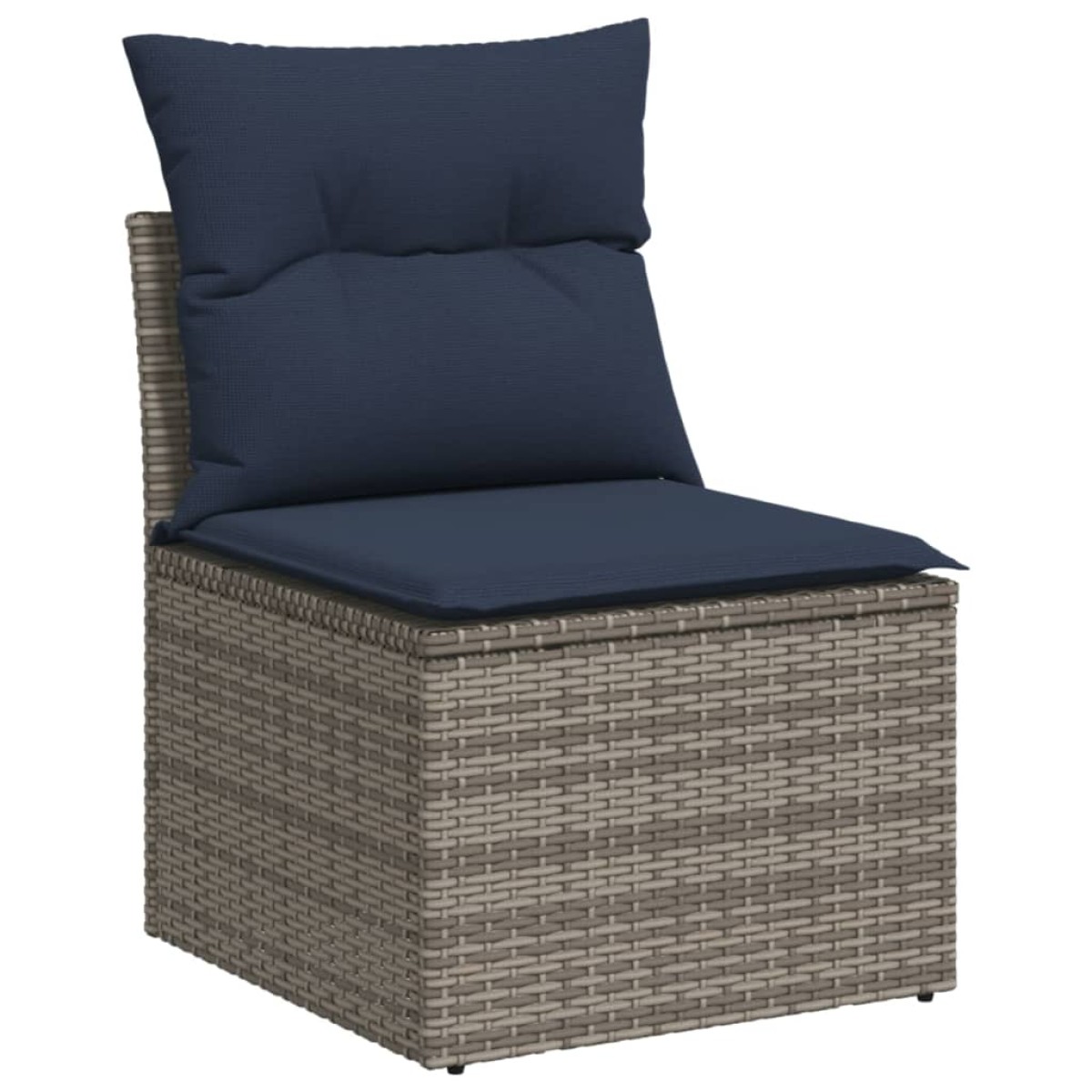 vidaXL Σετ Καναπέδων Κήπου 5 Τεμαχίων με Μαξιλάρια Γκρι από Συνθετικό Ρατάν