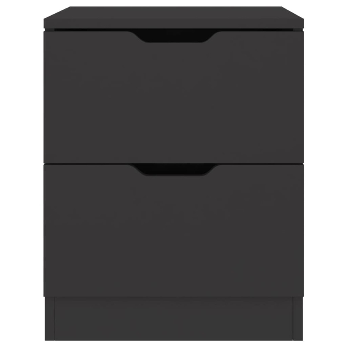 vidaXL Κομοδίνα 2 τεμ. Μαύρα 40 x 40 x 50 εκ. από Μοριοσανίδα