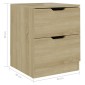 vidaXL Κομοδίνο Χρώμα Sonoma Δρυς 40 x 40 x 50 εκ. από Μοριοσανίδα