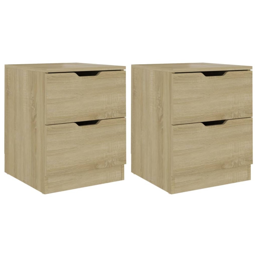 vidaXL Κομοδίνα 2 τεμ. Sonoma Δρυς 40 x 40 x 50 εκ. από Επεξεργ. Ξύλο