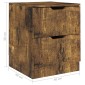 vidaXL Κομοδίνα 2 τεμ. Καπνιστή Δρυς 40 x 40 x 50 εκ. από Μοριοσανίδα