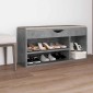 vidaXL Παπουτσοθήκη Γκρι Σκυρ. 104 x 30 x 49 εκ. Μοριοσανίδα Μαξιλάρι