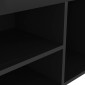 vidaXL Παπουτσοθήκη Γυαλ. Μαύρο 80x30x47 εκ. Μοριοσανίδα με Μαξιλάρι