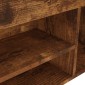 vidaXL Παπουτσοθήκη Καπνιστή Δρυς 80x30x47 εκ. Μοριοσανίδα με Μαξιλάρι