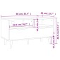 vidaXL Έπιπλο Τηλεόρασης Γυαλ. Μαύρο 90x40x48,5 εκ. Μοριοσανίδα