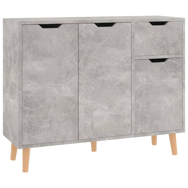 vidaXL Μπουφές Γκρι Σκυροδ. 90x30x72 εκ. από Επεξεργασμένο Ξύλο